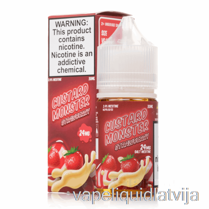 Zemeņu - Olu Krēma Monstru Sāļi - 30ml 24mg Vape šķidrums